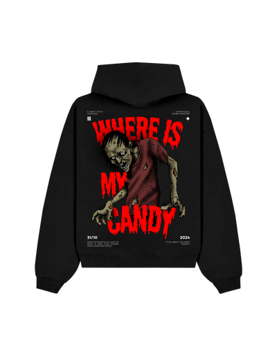 Суичър WHERE IS MY CANDY с китайски надпис – хумористичен стил
