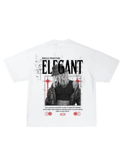 OVERSIZE тениска ELEGANT с китайски надпис и минималистичен стил